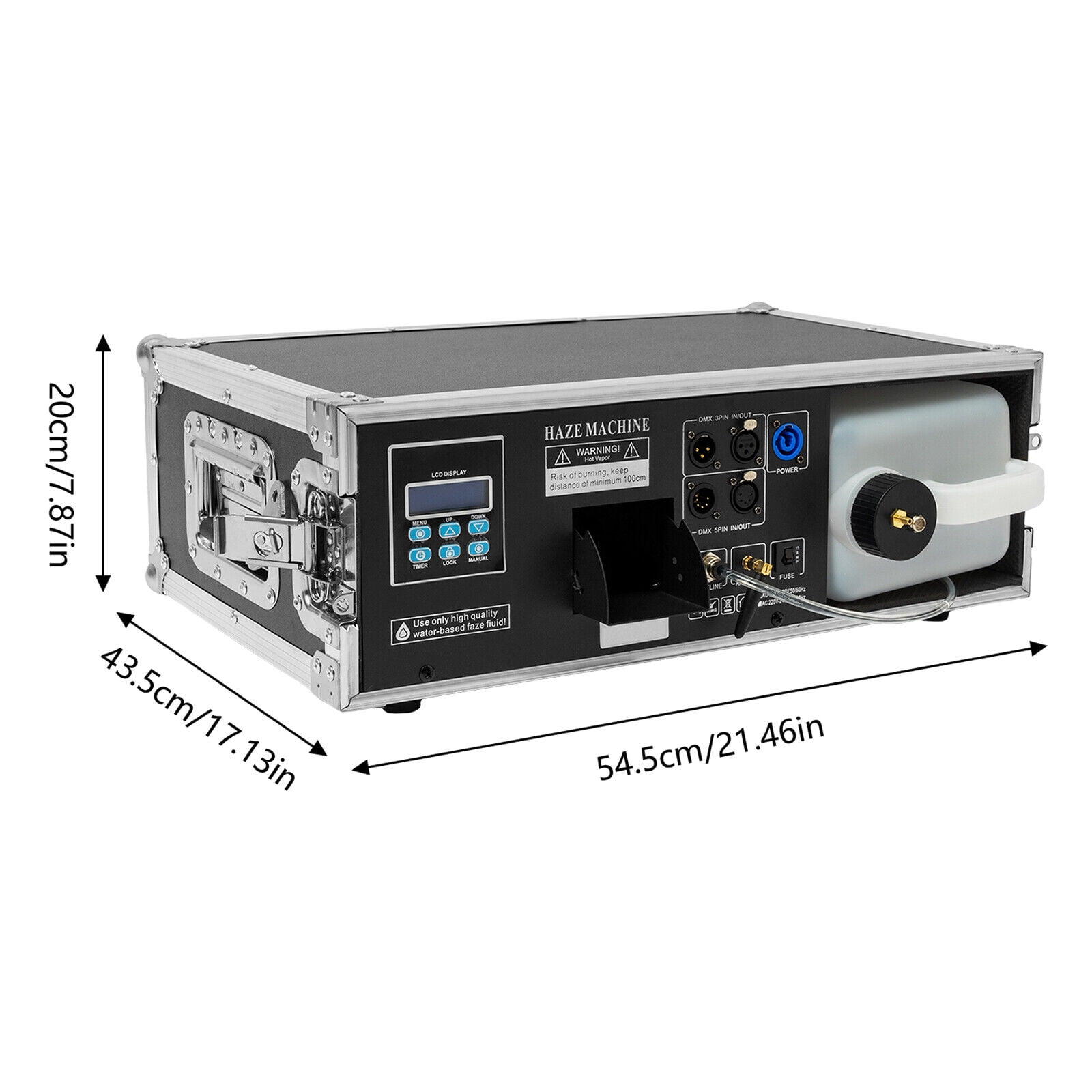 1500W Stage Effect Machine for Party, Wedding, Club, Photography, Dense Fog Output with Heating Block Tech, 3L Large Capacity Haze Machine, AC 110-130V