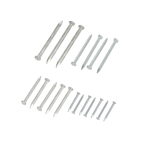 Metal Point Tip Wire Nail Silver Tone 20 in 1 for Fiber Concrete Cement (Best Nails For Concrete Walls)