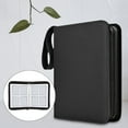 thumbnail image 1 of Soporte resistente para exhibición de álbumes fundas protectoras con cremallera 400 Tarjetas carpeta de bolsillo para Tarjetas 400 Negro Hugo, 1 of 10