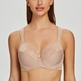thumbnail image 5 of MELENECA Underwire Minimizer Bra for Women Beige 34DD, 5 of 5