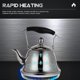 thumbnail image 1 of 1. Hervidor de té de estufa de 5 l, tanque de agua de ebullición rápida de acero inoxidable, tetera con sonido de tetera con mango frío e infusor para cocina casera. Afortunado Sencillez, 1 of 4