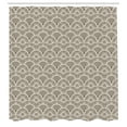 thumbnail image 2 of Ambesonne Japanese Art Shower Curtain, Fish Scale Lines Motif, 69"Wx75"L, Dark Tan, 2 of 4