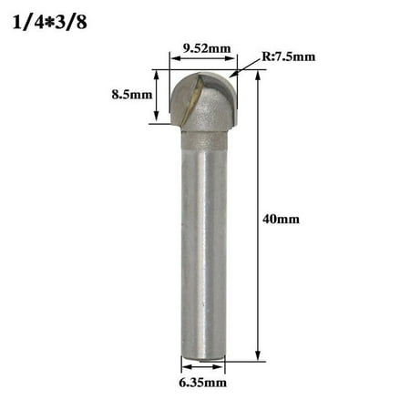 

1/2 1/4 Shank 2 Flute Round Bottom Router Bits Milling Cutter For Woodwork