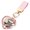 Color:Pink shape:short leather cord, variant on Heart Shape Music Box Keychain with Melodies Tune for Bags, Key, Backpacks