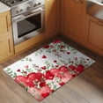thumbnail image 2 of Valentine Love Heart Entryway Rug 2'x3'&nbsp; Non Slip Front Door Mats, Red Eucalyptus Leaf Botanical Entrance Rugs Indoor Outdoor Carpet, Washable Floor Mats Small Area Rug for Bedroom Kitchen, 2 of 8