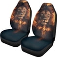 thumbnail image 7 of FOR U DESIGNS Lion Cross Print 2 Pcs Car Front Seat Covers Washable Driver Seat Cover with Backrest Scratch-Resistant Car Seat Protector Automotive Interior Accessories, 7 of 7