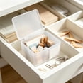 thumbnail image 7 of Small Plastic Storage Box with Lid, Stackable Organizer for Bathroom, Makeup, Office, and Home Supplies, 7 of 7