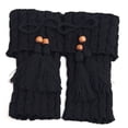 thumbnail image 1 of Sonducket Calentadores de piernas de punto para mujer Ropa, zapatos y accesorios Miscelánea negro, 1 of 6