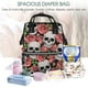 thumbnail image 5 of Disketp Skull and Roses Mochila de Pañales de Gran Capacidad con Múltiples Bolsillos, Mochila de Viaje Multifuncional para Bebé, Unisex, Moderna y Resistente, 5 of 6