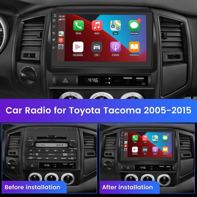 Naifay Android Car Stereo For Toyota Tacoma 2005-2015 – 9" Touchscreen, Wireless CarPlay & Android Auto, GPS