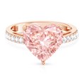 thumbnail image 5 of Rosec Jewels IGI Certified 5 Carat Lab Grown Pink Diamond Heart Engagement Ring (VS1 Grade), 14K Rose Gold, US 6.00, 5 of 9