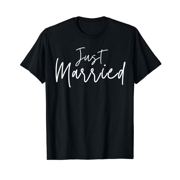 Just Married Est 2026 Honeymoon Newlywed Wedding Couples T-Shirt