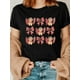 thumbnail image 1 of Camiseta con estampado de Cupido para San Valentín para mujer, informal, de cuello redondo y manga corta, 100 % algodón, transpirable, holgada, con estampado geométrico para primavera/verano, ideal p, 1 of 6