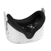 GJX VR face mask cover, sweat-proof silicone face pad and face cushioning pad, compatible with Oculus Quest 2 VR headset, white.
