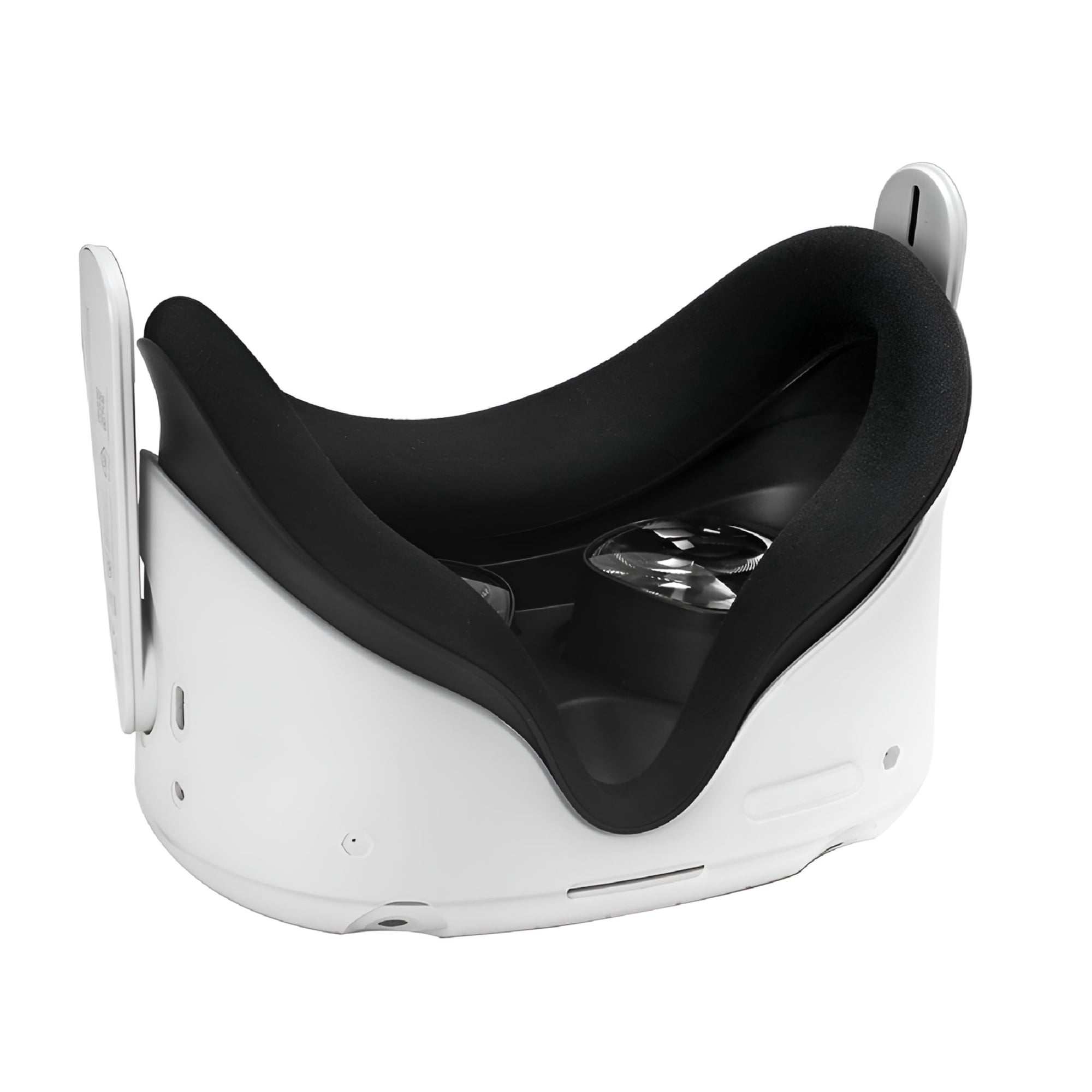 GJX VR face mask cover, sweat-proof silicone face pad and face cushioning pad, compatible with Oculus Quest 2 VR headset, white.