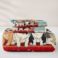 thumbnail image 5 of jejeloiu Cute Summer Dog Quilt Full,Beach Car Print Full Bedspread Sets For Boys,Blue Yellow,3-Piece, 5 of 7