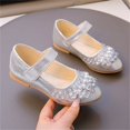 thumbnail image 6 of Viluyesy Girls Rhinestone Flats - Kids Sparkly Princess Dress Shoes Summer Performance Ballet Dance School Party (Toddler/Little Kid/Big Kid) Silver Size 13.5 M, 6 of 8