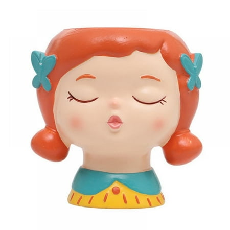 

Flowerpot Cute Cartoon Girl Succulent Plant Flowerpot Desk Handicraft Bonsai Decoration