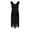 DT-Black, variant on DailyTrove Women's Fringe Flapper Dress-Sleeveless-Midi-Polyester-for 1920s Party/Costume Event-Vintage Fringe
