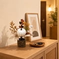 thumbnail image 5 of Hometravel Thanksgiving Mini Potted Maple Leaf Pumpkin, Artificial Fall Greenery Desktop Decor, Simulation Plant for Indoor Shelf Window Display, 5 of 7