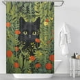thumbnail image 2 of The Cat Is Hiding Shower Curtain Cloth Fabric Bathroom Decor with Hooks, 2 of 5
