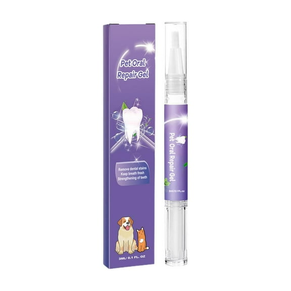 Pet Oral Repair Gel,3ML Pet Oral Restoration Whitening Gel,Pet Teeth Cleaning Pen,Dog Tooth Cleaning Gel Pen,for Pet Teeth Cleaning and Whitening,Effectively Eliminate Bad Breath
