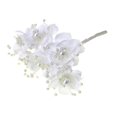 thumbnail image 1 of Satin Pearl Flowers Branch, 1-1/2-Inch, 12-Piece, White, 1 of 1