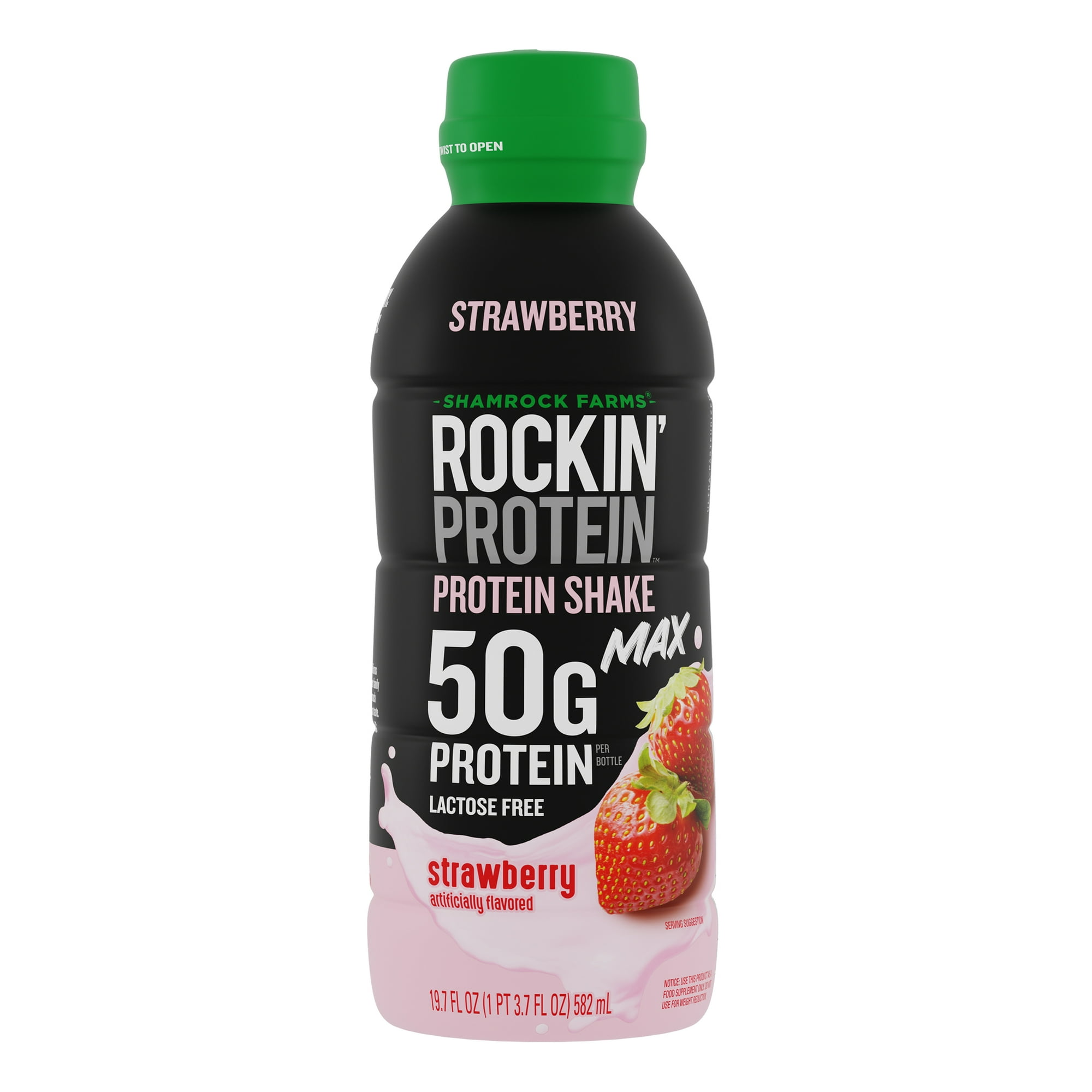 Shamrock Farms Rockin' Protein Max 50g Strawberry, 19.7 fl oz