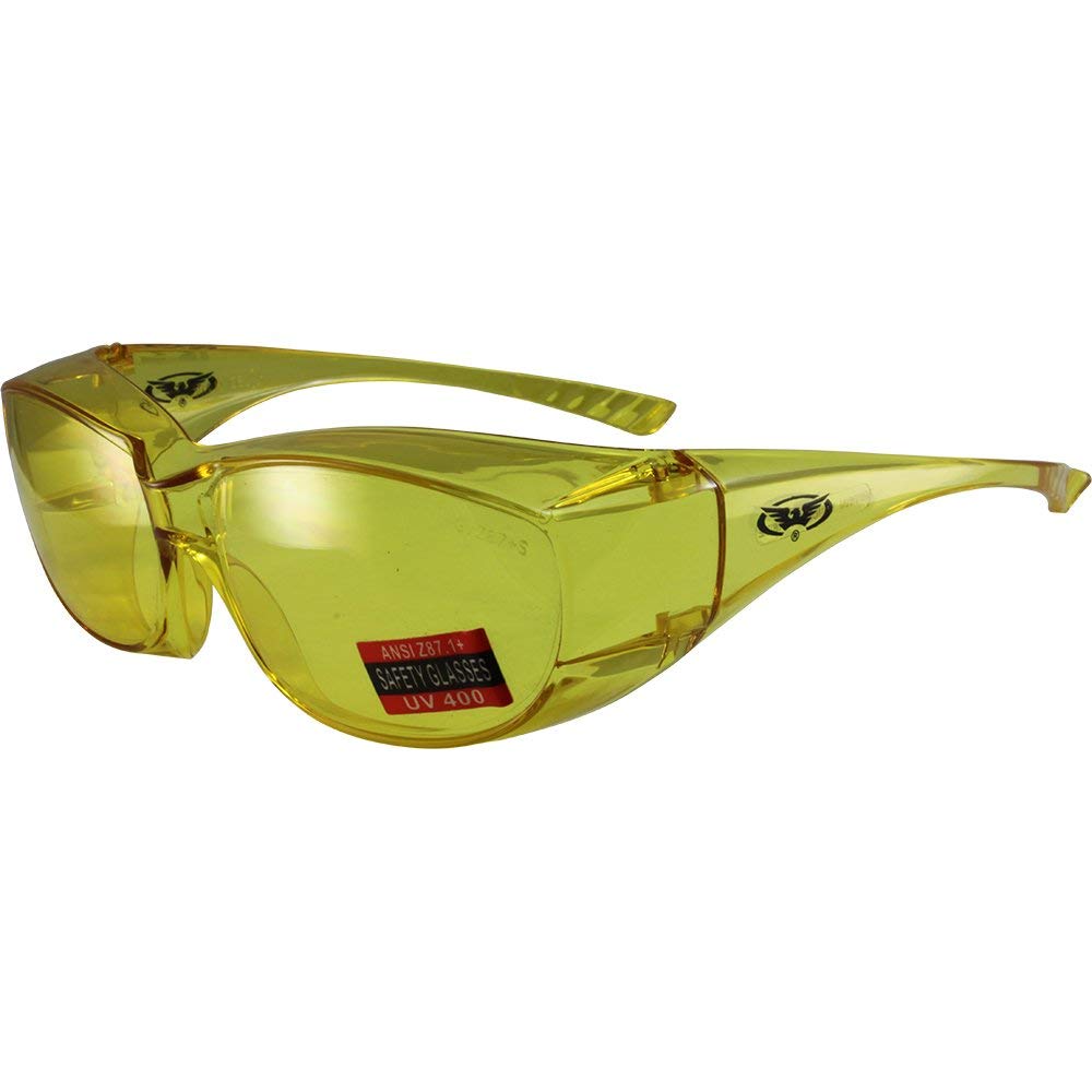 Global Vision Oversite Safety Glasses Yellow Frames Yellow Lens ANSI