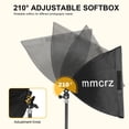 thumbnail image 3 of Kit de iluminación Softbox mmcrz, paquete de 2 unidades de 16 x 16 pulgadas con bombillas LED de 85 W, 3 of 7