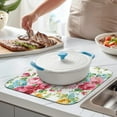 thumbnail image 2 of Pioneer Flower Floral Print Pattern Dish Drying Mat for Kitchen 1 Pack, Ultra Absorbent Microfiber Dishes Drainer Mats,16"x18", 2 of 6