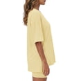 thumbnail image 2 of Gingprous 2 Piece Lounge Set for Women Oversized Tshirts with Shorts Casual Tops V Neck Summer Outfits, 2 of 10