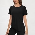 thumbnail image 2 of Camiseta de Manga Corta de las Mujeres, Camiseta de Cuello Redondo para Todas las Estaciones de Uso Diario, 2 of 7