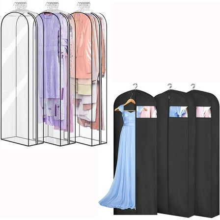 10" Gusseted All Clear Garment Bags   Garment Bags for Hanging Clothes