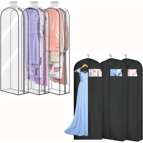 10" Gusseted All Clear Garment Bags   Garment Bags for Hanging Clothes