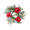 thumbnail image 5 of Candle Rings Wreaths Artificial Floral Greenery Small Size PP Material for Christmas Wedding Kitchen Living Room, 5 of 9