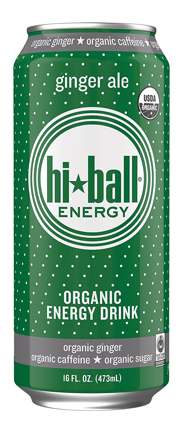 Hiball Energy Organic Juice Drink, Ginger Ale, 16 Ounce (Pack of 12)