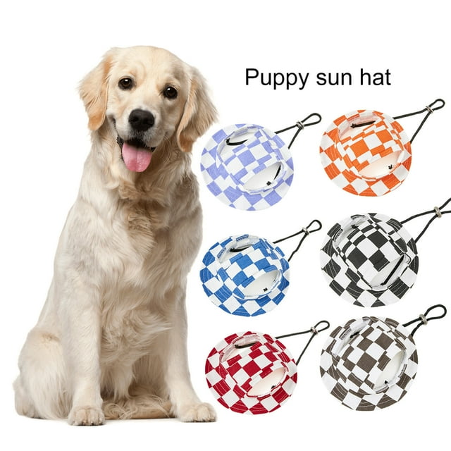 LiMimmuu Dog Hat Windproof Dog Hat Breathable Dog Visor Hat Dog Hat Comfortable Pet Hat with Windproof Rope Breathable Pet Visor Hat with Ear Holes Pet Accessories