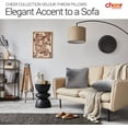 thumbnail image 3 of Cheer Collection Velour Throw Pillows - Set of 2 Decorative Couch Pillows - 26" x 26" - Gray Gray 26" x 26" (Set of 2), 3 of 8
