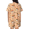thumbnail image 3 of Qekee Funny Sushi Women's Pajama Set Short Sleeve Sleepwear Summer Home Wear with Pockets Soft Short Sleeve Shirt - Funny Sushi, 3 of 9