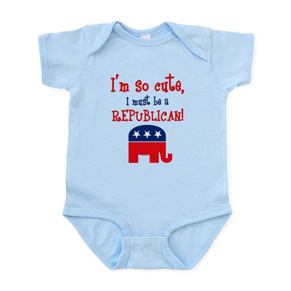 CafePress - So Cute Republican Infant Bodysuit - Baby Light Bodysuit, Size Newborn - 24 Months