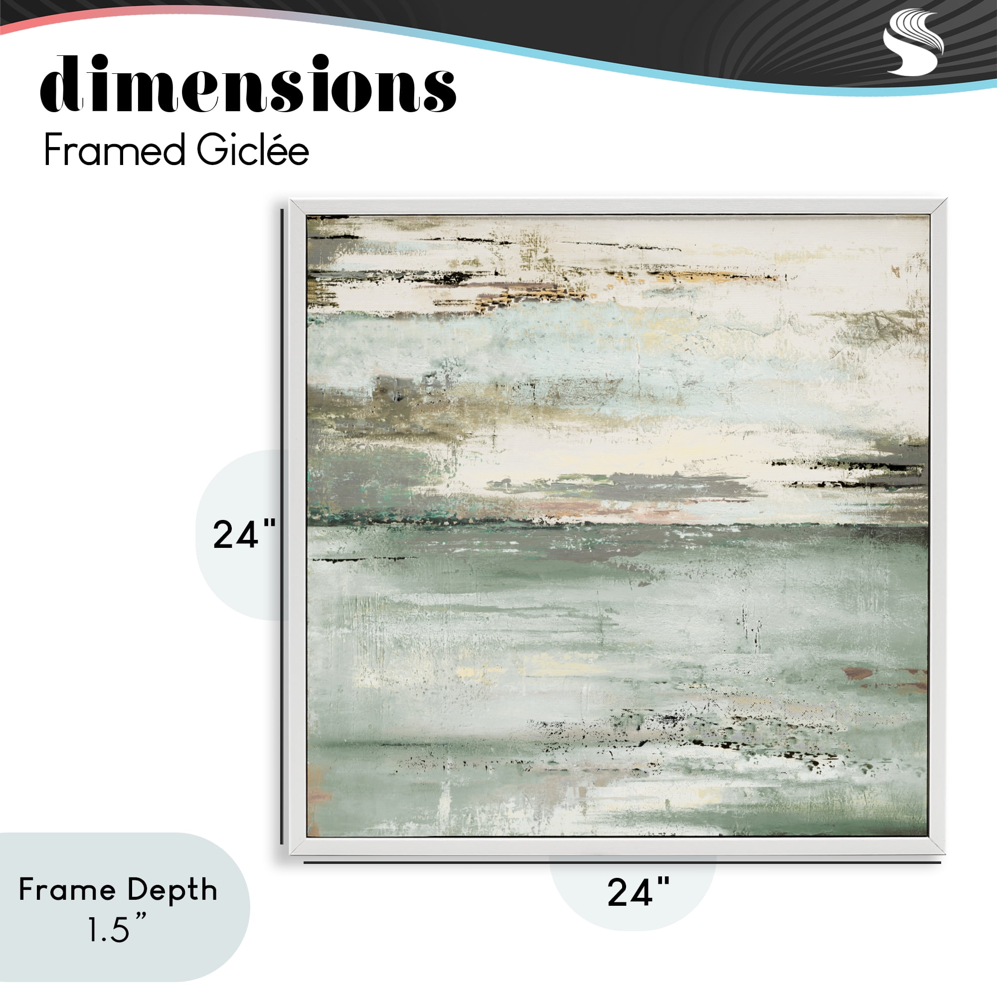Stupell Industries The Seafoam Ones Abstract White Framed Giclee Art, design by Patricia Pinto