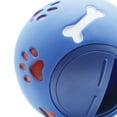 thumbnail image 3 of Dog Treat Dispenser Ball Slow Feeding Interactive Puzzle Dog Toy Adjustable Chewing Puppy Puzzle Ball Toy Teeth Training Ball for Pet[Blue M 11cm/4.3in Diameter], 3 of 8