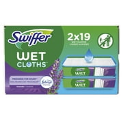 Swiffer Wet Mopping Cloths, Lavender, 38 Count, 2 Packs, 19 Pads Each