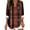 Brown, variant on Plus Size Long Sleeve Shirts for Women Printed V Neck Tee Shirt Loose Fit Fall Spring Dressy Casual Tops (XL, Brown)