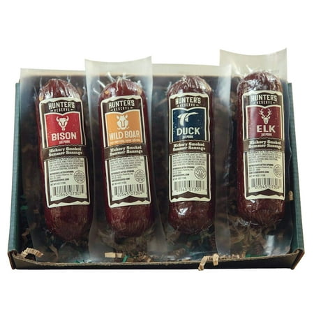 Hunters Delight Open Season Gift Box - Taste Of The Wild Summer Sausage, Delicious jerky and sausage pack of classic game animals By HUNTERS (Best Tasting Breakfast Sausage)