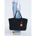 thumbnail image 5 of Free Assembly Women's Nylon Boat Tote, Black, 5 of 6