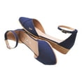 thumbnail image 5 of Montroig Canvas Espadrille Flats - Navy Blue / 7, 5 of 6