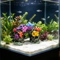 thumbnail image 6 of Tarmeek Aquarium Coral Ornament Resin Cave Hideout for Fish Tank Decor, Multicolor Hollow Rock Shelter for Shrimp Cichlid Betta Small Fish Breeding Hiding, 17x10cm Easy Clean Artificial Reef, 6 of 7