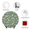 thumbnail image 4 of Picia Mushrooms And Rainbows Pattern Bone China Decorative Plate – Wall Decor with Stand and Adhesive, Elegant Ornament for Living Room, Office, or Entryway-7in, 4 of 6